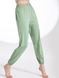 Pure Cotton Yoga Pants Womens Dancing Commuting Moisture Wicking Breathable Nine-Piece Loose Casual Sports Fitness Pants