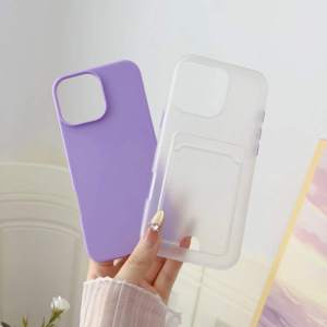 Card Slot Bag Clear Matte Phone Case For iPhone 16E 16 15 14 13 12 11 Pro Max Plus Wallet Photo Pocket Soft TPU Shockproof Cover