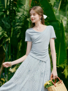XIANGYING | French Romantic Style Suit Dress Set Floral Print and Flared Hem