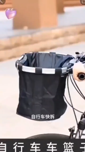 Bicycle Handlebar Basket Large Capacity MTB Bike Pet Carrier Foldable Detachable Front Frame Pannier Travel Bicycle Carrying Bag Bicycle Accessories