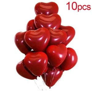 50/100pcs 10inch Red Heart Balloons Valentines Day Balloon for Valentines Decoration Wedding Party Balloon Birthday