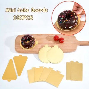 100PCS/Pack Mousse Cake Cardboard Mini Cake Boards - Durable Dessert Presentation Pads for Party