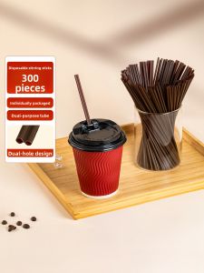 TEMEIJU | Disposable Stirring Coffee Straw Double Hole For Commercial Use