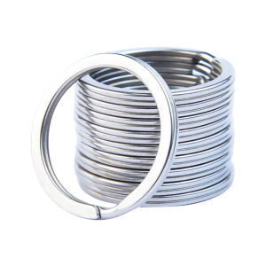 Stainless Steel round Key Ring Car Decoration Keychain Loop Pendant Lock Key Holder Chain Circle Accessory Creative Gift