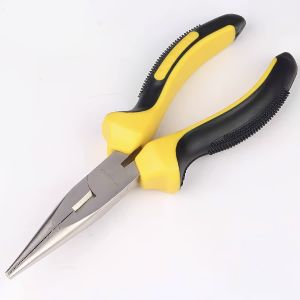 1pc Steel 6-Inch Pointed Nose Pliers Labor-Saving Electrician Household Tool Metal & Plastic Non-Electric Manual Operation
