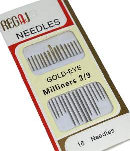 REGAJ | MENG PAN SEW | Hand Needle 16 pieces Packed Gold-Eye Big-Eye 3/9 Stainless Steel Multi-function Needles