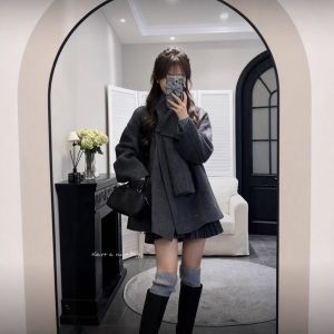 XUECAIQI | Unique Stylish Double Faced Wool Two Piece Set