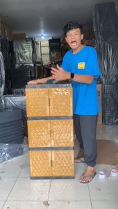 Lemari Baju pakaian murah Serbaguna Jumbo Kuat dan Awet plastik / Lemari 3 susun Diamond Tabitha