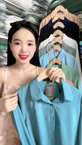 Áo sơ mi nam dài tay lụa thái form ôm body Menswear Shirt Có Cổ