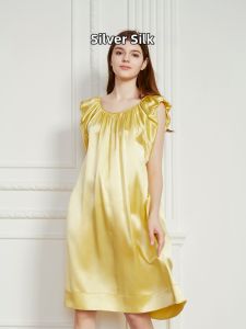 YINSANG | Silk Summer New Design Bubble Sleeve Sleep Dress