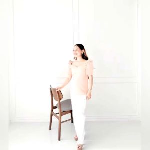 Filipino-Inspired Casual Graduation Party Blouse: Puff Sleeves & Square Neck Line