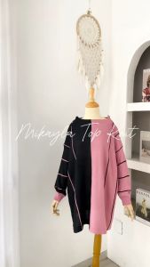 MIKAYLA TOP KNIT - FLOTTILICIOUS / blouse jumbo / oversize / big size / atasan knit rajut / korean style / fashion outfit / ootd hijab / Baju murah jumbo