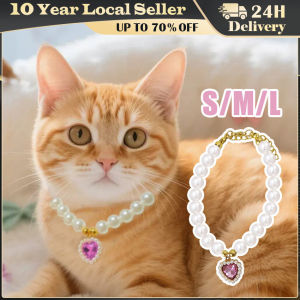 Pet Pearl Necklace Cat Collar Pet Collar Cat and Dog Jewelry Love Rhinestone Pet Products for Dog Birthday Dress Accessories