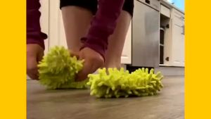 1Pc Chenille Reusable Shoes CoverCleaning Microfiber Lazy Floor SlippersReplaceable Cleaning Dust Mop