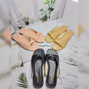 Aka93 Store Sandal Wanita Teplek Flat Daily Casual Kekinian Anti Slip Fasion Shoes Wanita Terbaru