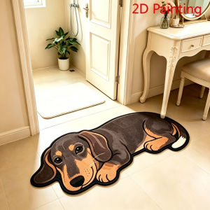 VIKAMA Plush Irregular Rug Simulation Lying Husky Cute Pet Mat Bedroom Bedside Living Room Sofa Home Decor Carpet