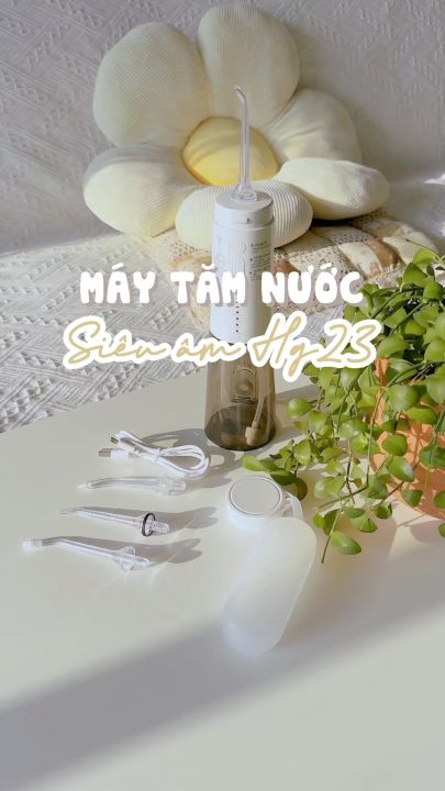 [Combo 2] Máy tăm nước HANGY HG23 làm sạch răng miệng phiên bản 2025 . Tặng kèm củ sạc, dây cáp sạc