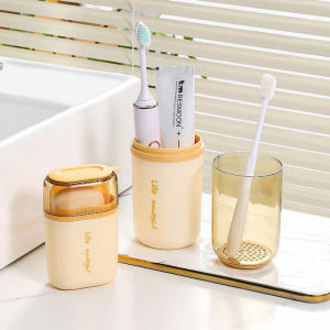 Travel Mini Container Toothbrush Mouthwash Cup Holder Home Bathroom Portable Soapbox