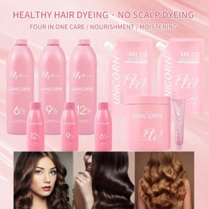 Luckin Mall Unicorn Hair Semi-Permanent Hair Color Full Coverage DW Collagen Hydrox 100ml