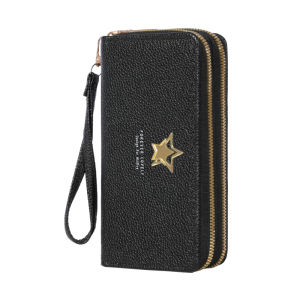 Classic wallet large capacity clutch wallet with zipper card clip with 8 slots and multiple compartments elegant hand clutch