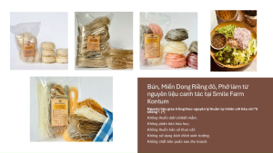 Smile Farm KonTum Hủ Tiếu Khô 250gr Canh Tác Thuần Tự Nhiên
