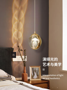 Đèn Treo Phòng Khách Phong Cách Scandinavia Bằng Kristal Toàn Phổ 3D Nhỏ Đèn Tường Phòng Ngủ Sang Trọng Đèn Bàn Đầu Giường