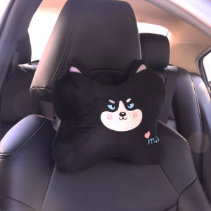 Car Neck Pillow Headrest Driving Seat Cushion Female Model Vehicle Mounted Lumbar Support Comfortable Automobile Accessories