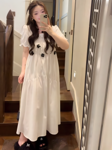 Elegant White Fairy Skirt Dress for plus Size Women Summer Slimming Drapey Feel French Tea Break Style Commute Suitable