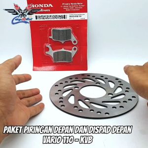 Paket Kvb Piringan Cakram Depan Vario 110 & Kampas Rem Cakram Depan Beat F1