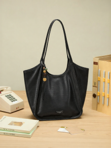 Josiny | Unique Design Spacious Black Tote Bag