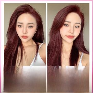 Pure Raspberry Red Hair Dye Gel Brownish Red Plant-Based Hair Coloring for Men And Women Black Tea Brown Cold Brown Hair Color