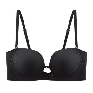Miiow | Cat-Woman Style Strapless Bra Womens Small Chest Gathered Look Big Anti-Slip Anti-Sagging Wrap Chest Beautiful Back Tube Top Bra
