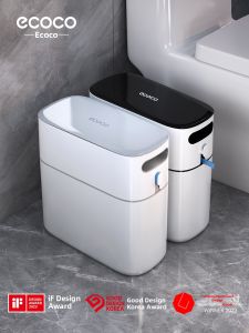 ecoco | Slim Large Capacity Automatic Bin with Lid for Bathroom 1