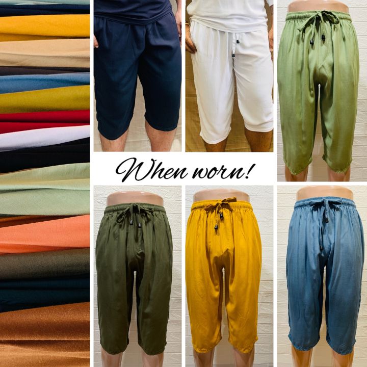 Jamickiki New Summer Fashion Mens Skinny Leisure Capri Pants Outdoor High  Quality Casual Knee Length Shorts Mens Sport Short Pants. 3 Colors | Wish