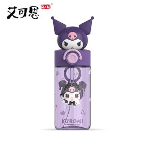 Transparent Cup 500ml Kawaii Hello Kitty Kuromi Cinnamoroll Melody Sanrio Dolls Water Bottle Tritan Kid Drinking Cup Kids Gift