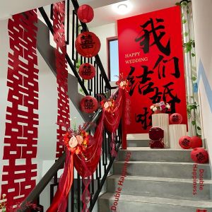 Wedding Celebration Hanging Scroll Wedding Room Decoration
