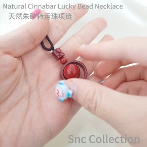 【SNC】<天然朱砂转运珠项链>招财项链 助健康平安辟邪<Natural Cinnabar Transfer Bead Necklace>