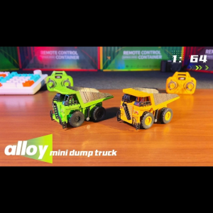 Kids Toy Mini Alloy RC Engineering Excavator Forklift Dump Truck 1/64 2.4GHz Remote Control Crane Car Birthday Gift