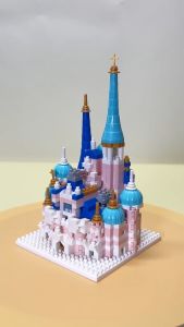 Mainan Bricks Istana Disney DIY Nano Block Mini Puzzle Blok Bangunan Hadiah untuk Anak