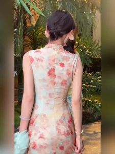 New Chinese Style Vintage Slim Fit Modified Cheongsam