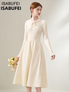 isabufei | Đầm Len Cổ Nơ