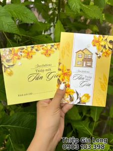 Thiệp mời tân gia sang trọng