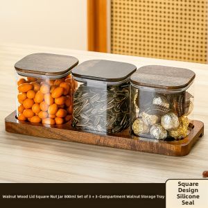 CRISTALGLASS | Aesthetic Square Glass Airtight Dried Fruit Storage Box