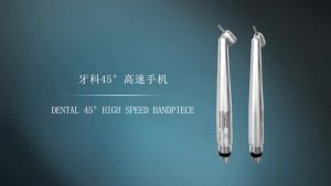 NICEDEN Dental Supply Surgical Hand piece 45 Degree LED Angle Rear Exhaust Push Button High Speed Dentisty Drills Equipment