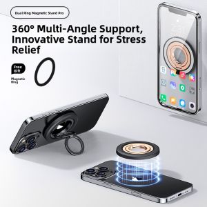 RQZN | MagSafe Dual-Sided Magnetic Ring Mount for iPhone 17/16 and Huawei