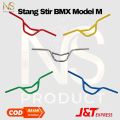 Stang Stir BMX Model M 3 Jari Merah Kuning Hijau Biru Poles Chrome. 