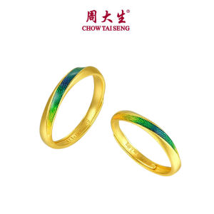 CTS A Grand Panorama of Rivers and Mountains Series Solid Gold Enamel Green Mountain Ring CHOW TAI SENG 周大生 G1W500587GT G1W500587MT G1W3000734T