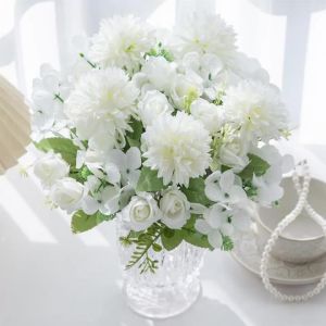 Hoa Hồng Lụa Nhân Tạo Trang Trí Nhà Cửa Bàn Cây Cảnh Vườn Ngoài Trời Vòng Hoa Cưới Bó Hoa Cô Dâu - Hoa Hồng Lụa Trang Trí