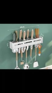 Tempat Taruh Pisau Dan Sumpit Rak Dinding Dapur Stainless Steel/Kitchen Rack Taruh Sendok Garpu