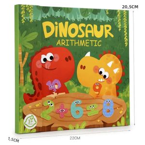 Sách Toán Học Khủng Long Từ Tính Montessori Dành Cho Trẻ Em - Đồ Chơi Giáo Dục Giúp Học Cộng Trừ Và Phân Tích Số Cho Trẻ 3-12 Tuổi